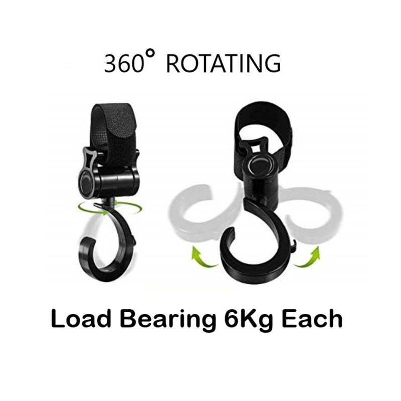 Insular Universal Stroller Hooks - Black