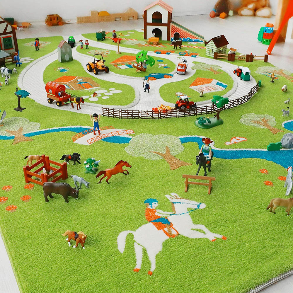 IVI - 3D Carpet Imaginative Play Mat - Farm Design (Medium Size)