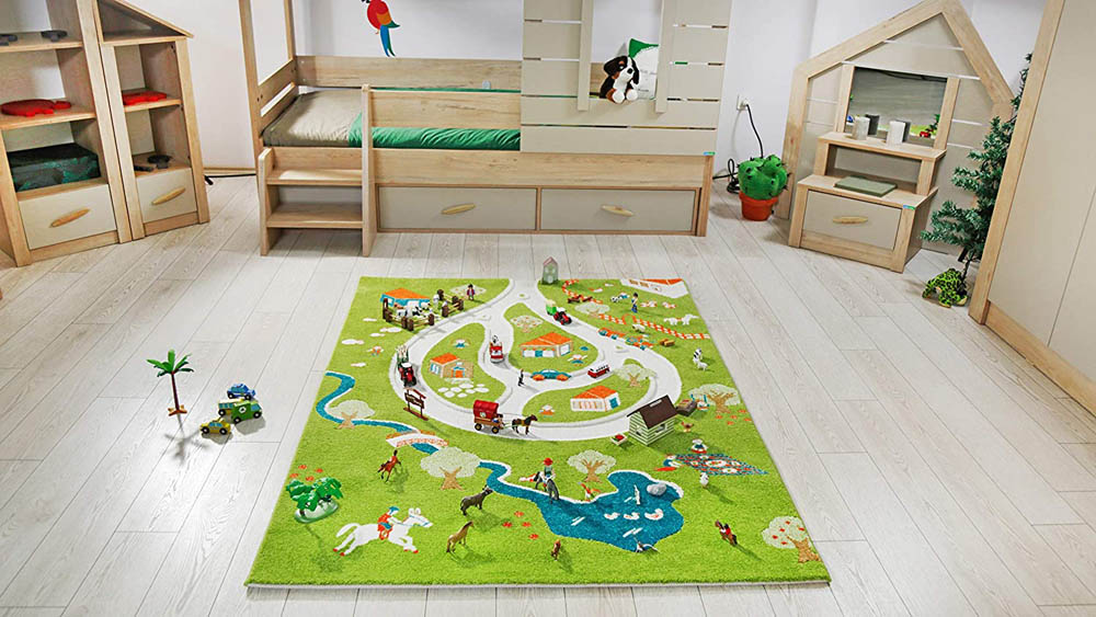 IVI - 3D Carpet Imaginative Play Mat - Farm Design (Medium Size)