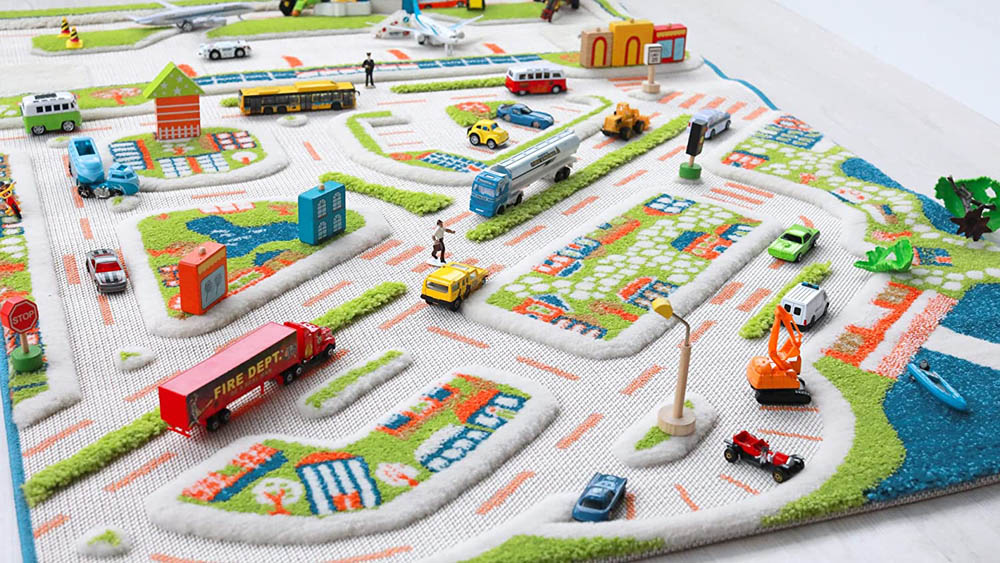 IVI - 3D Carpet Imaginative Play Mat Mini City Design - Medium