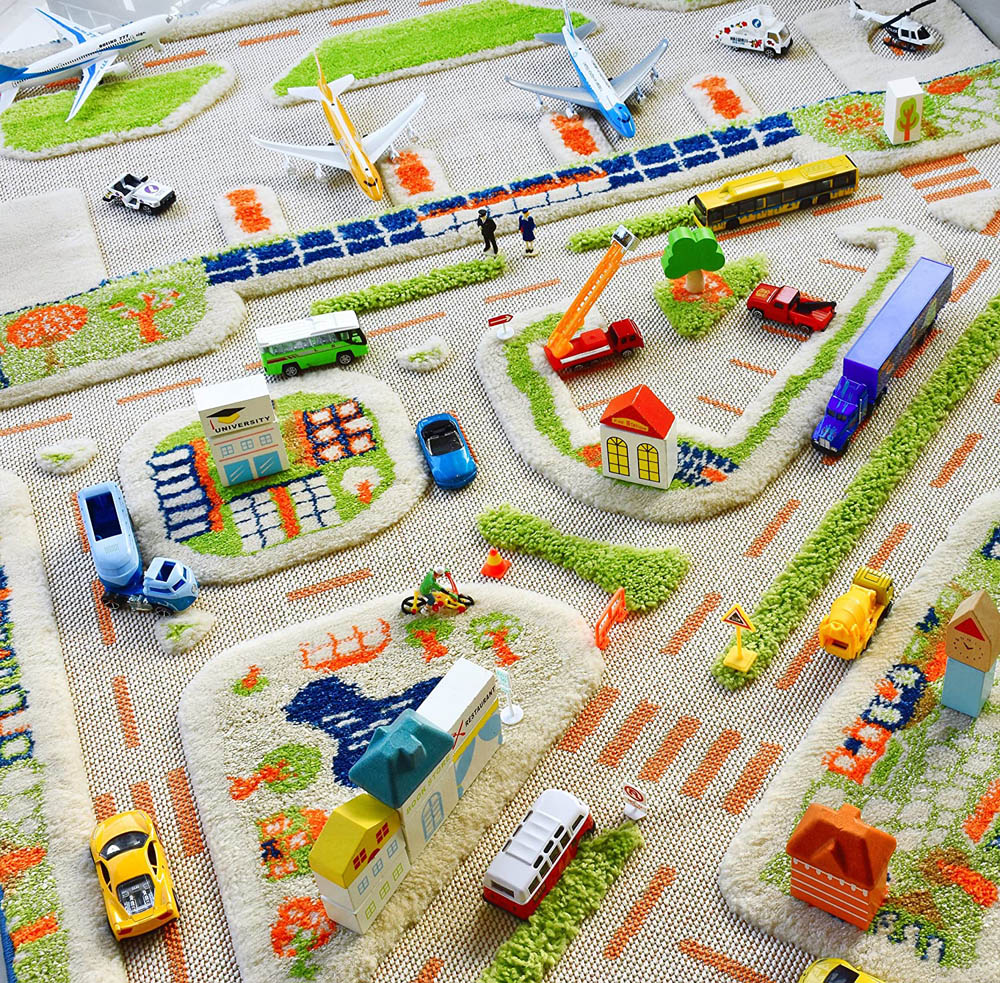 IVI - 3D Carpet Imaginative Play Mat Mini City Design - Medium