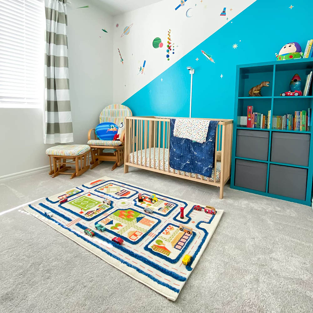 IVI - 3D Carpet Imaginative Play Mat Traffic Blue Design - Medium