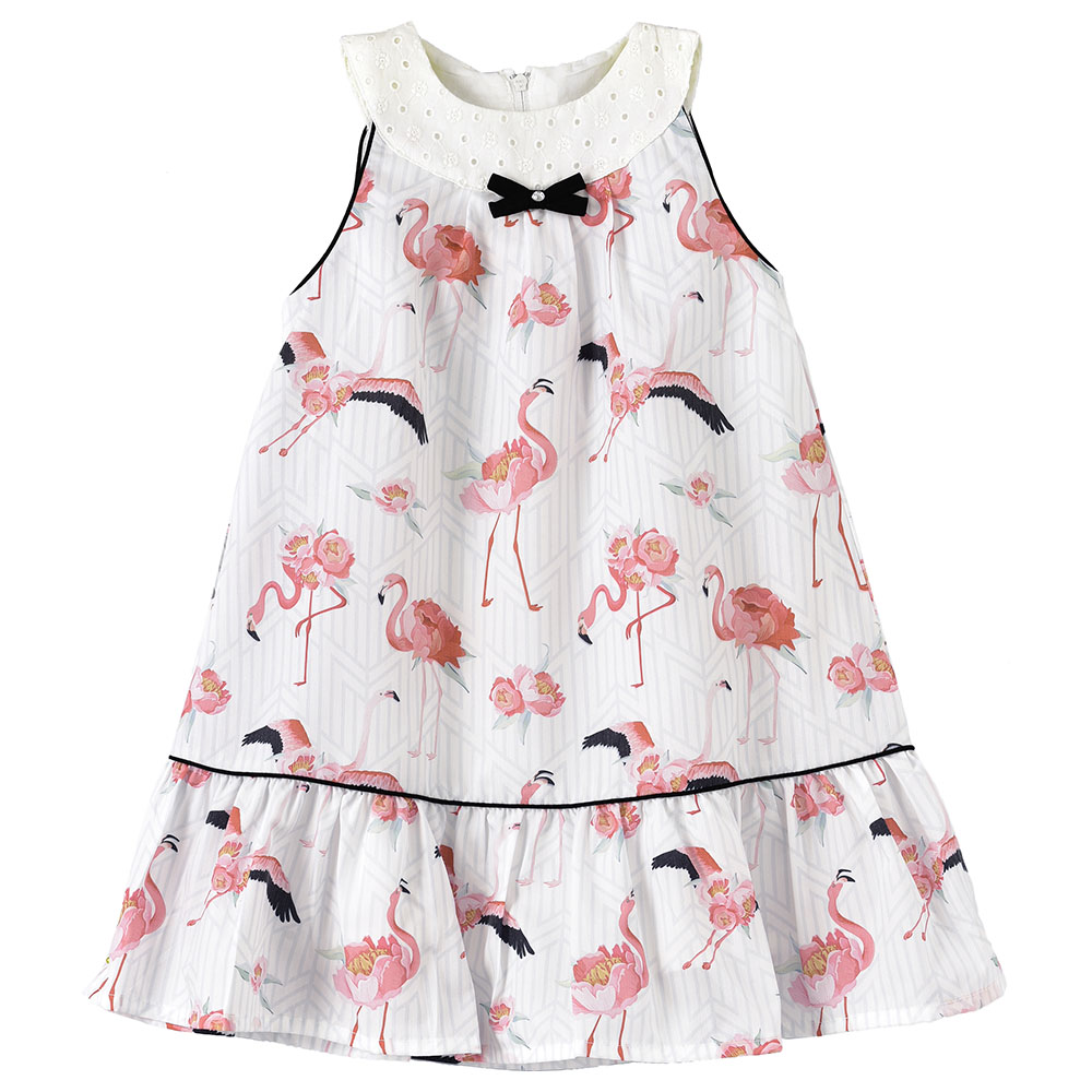 Jelliene Sleeveless Woven Dress for Girls - Pink - Flamingo - 2-8 Years