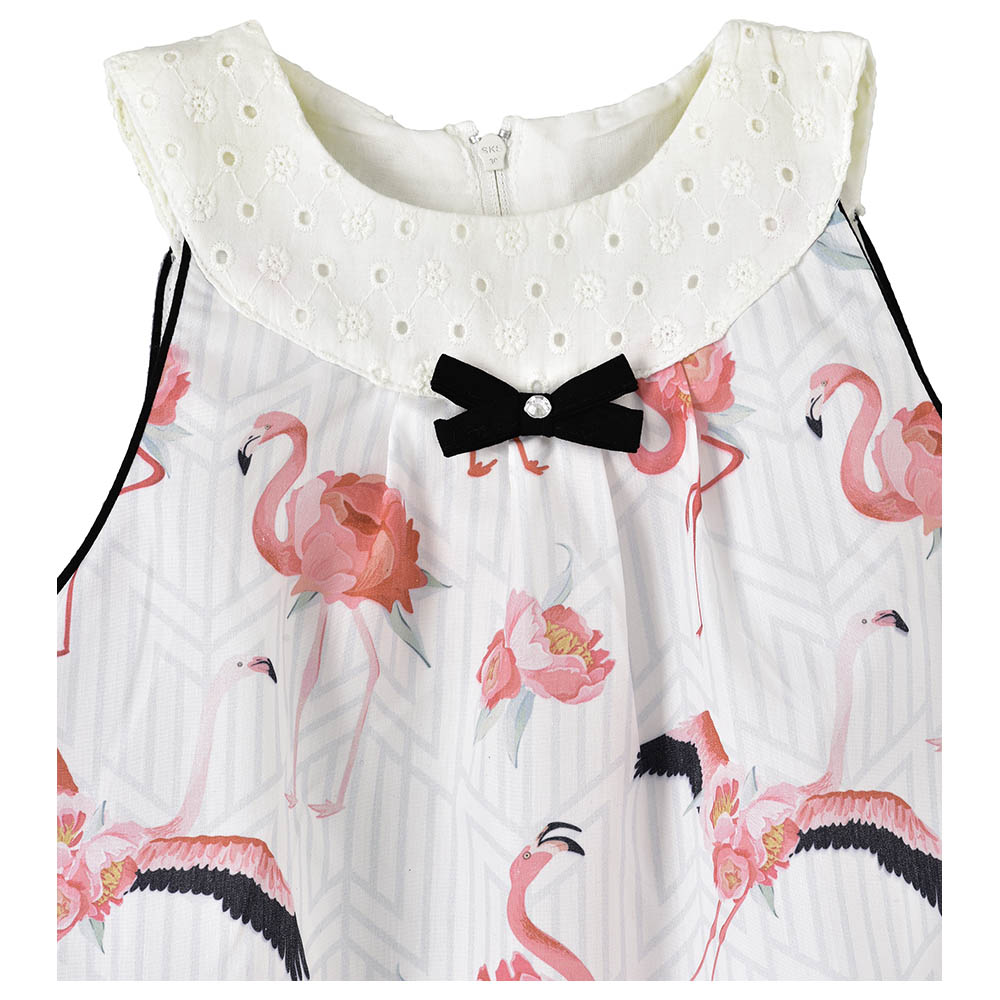 Jelliene Sleeveless Woven Dress for Girls - Pink - Flamingo - 2-8 Years