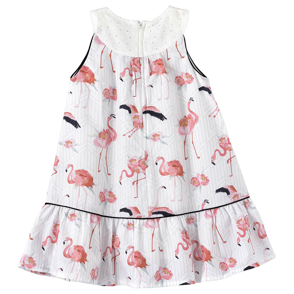 Jelliene Sleeveless Woven Dress for Girls - Pink - Flamingo - 2-8 Years