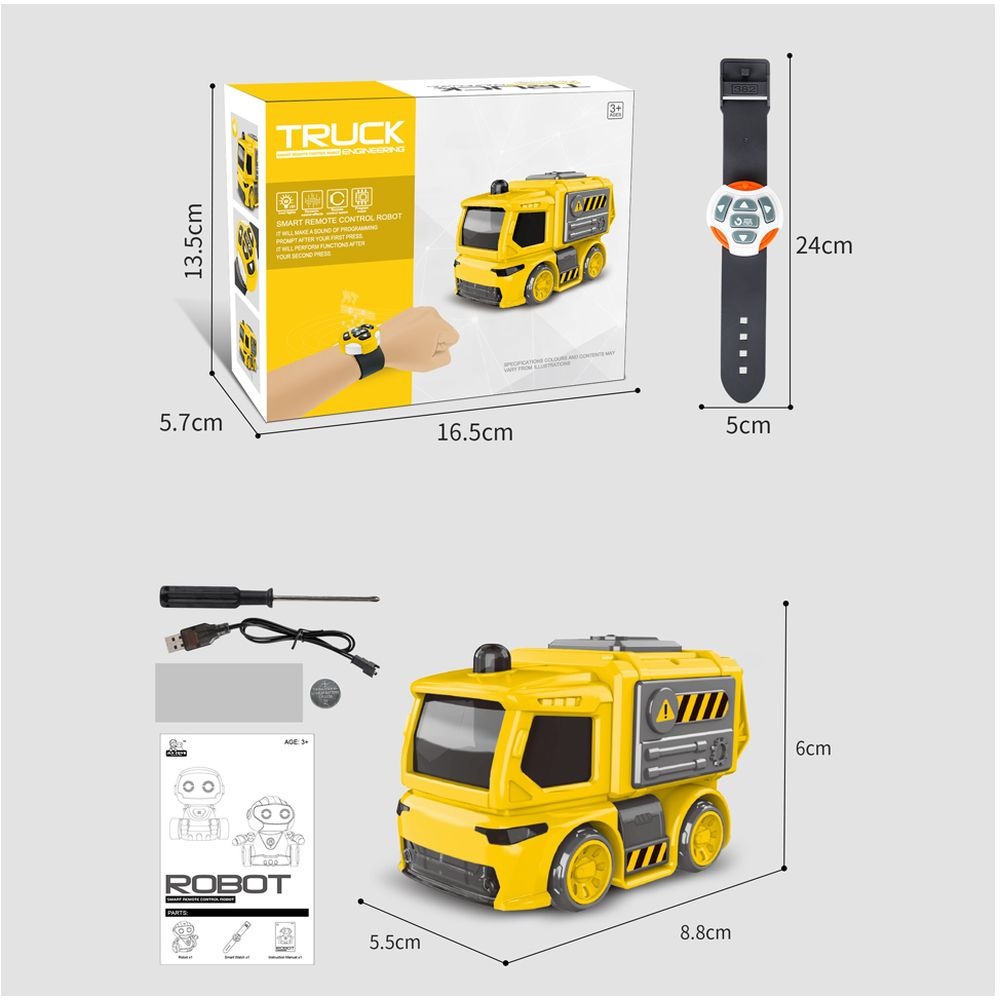 JLY Toys - Smart Watch Remote Control Robot - Yellow