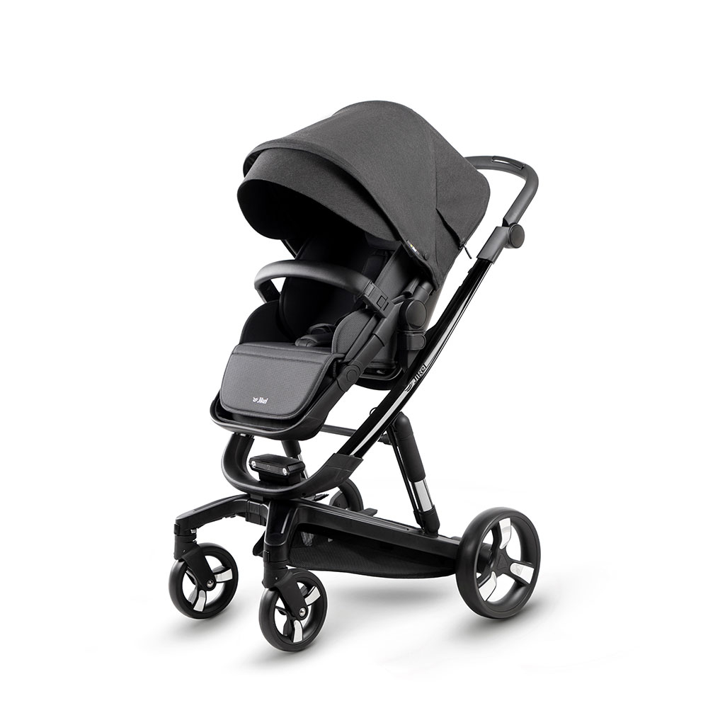 Jikel Diamond Electric Travel System Stroller, E-Brake, Headlights, 0-3 Years - Charcoal