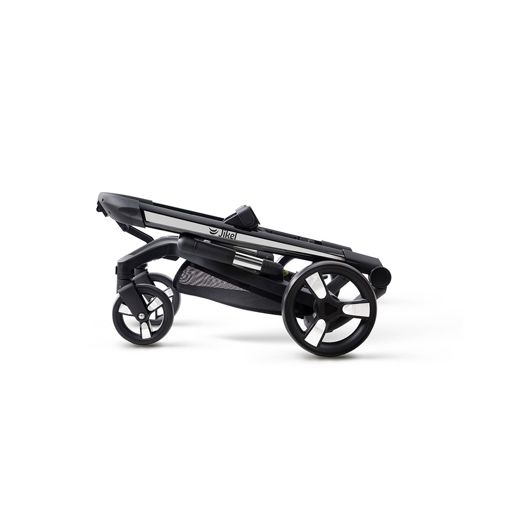 Jikel Diamond Electric Travel System Stroller, E-Brake, Headlights, 0-3 Years - Charcoal