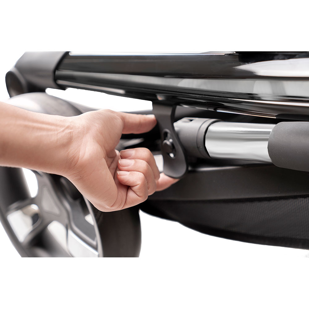 Jikel Diamond Electric Travel System Stroller, E-Brake, Headlights, 0-3 Years - Charcoal