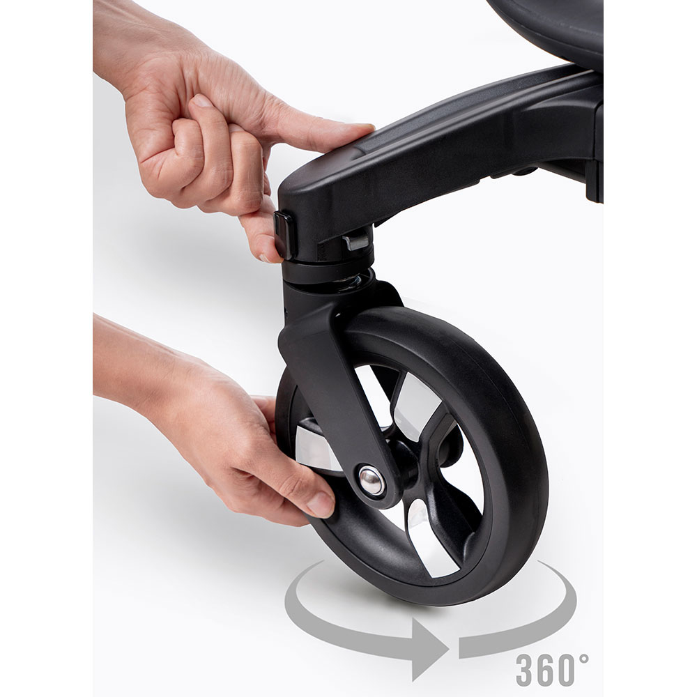 Jikel Diamond Electric Travel System Stroller, E-Brake, Headlights, 0-3 Years - Charcoal