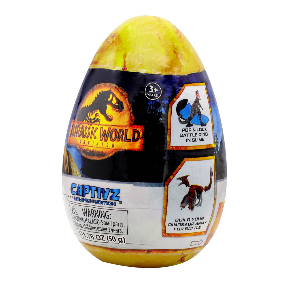 Jurassic World - Captivz Dominion Edition Slime Surprise Egg with 4 surprises Asst
