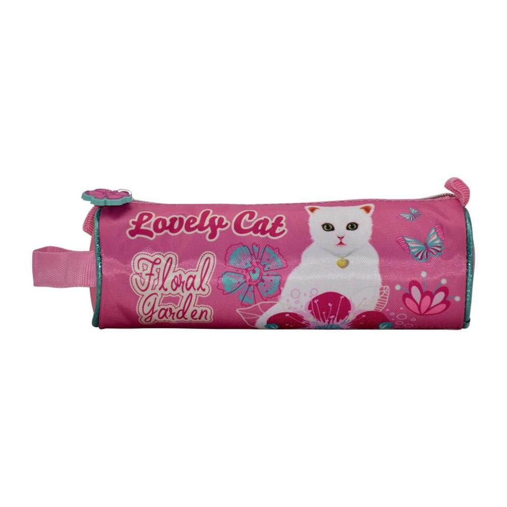 K2B Round Lovely Cat Pencil Case