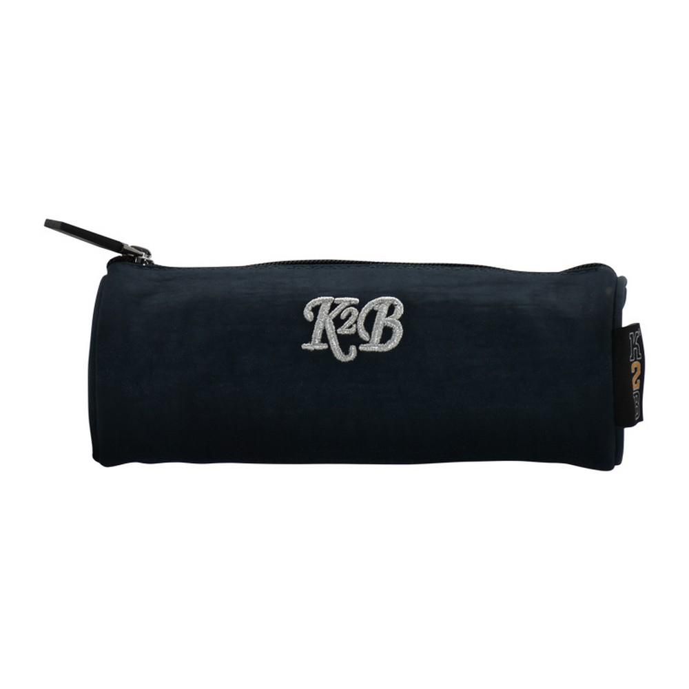 K2B Round Navy Blue Pencil Case