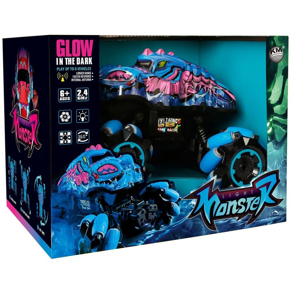 Kermong - 2.4Ghz Glow In The Dark Monster Car - Blue