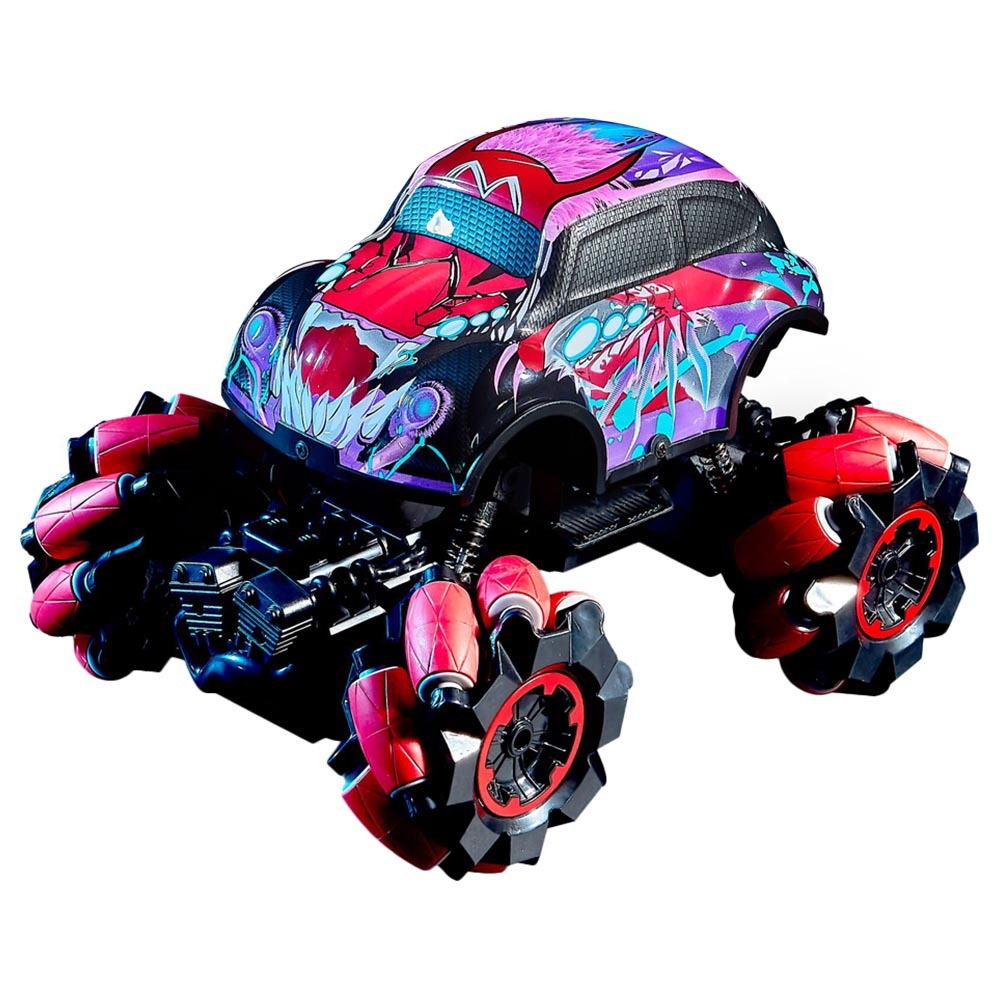 Kermong - 2.4Ghz Glow In The Dark Monster Car - Blue/Red