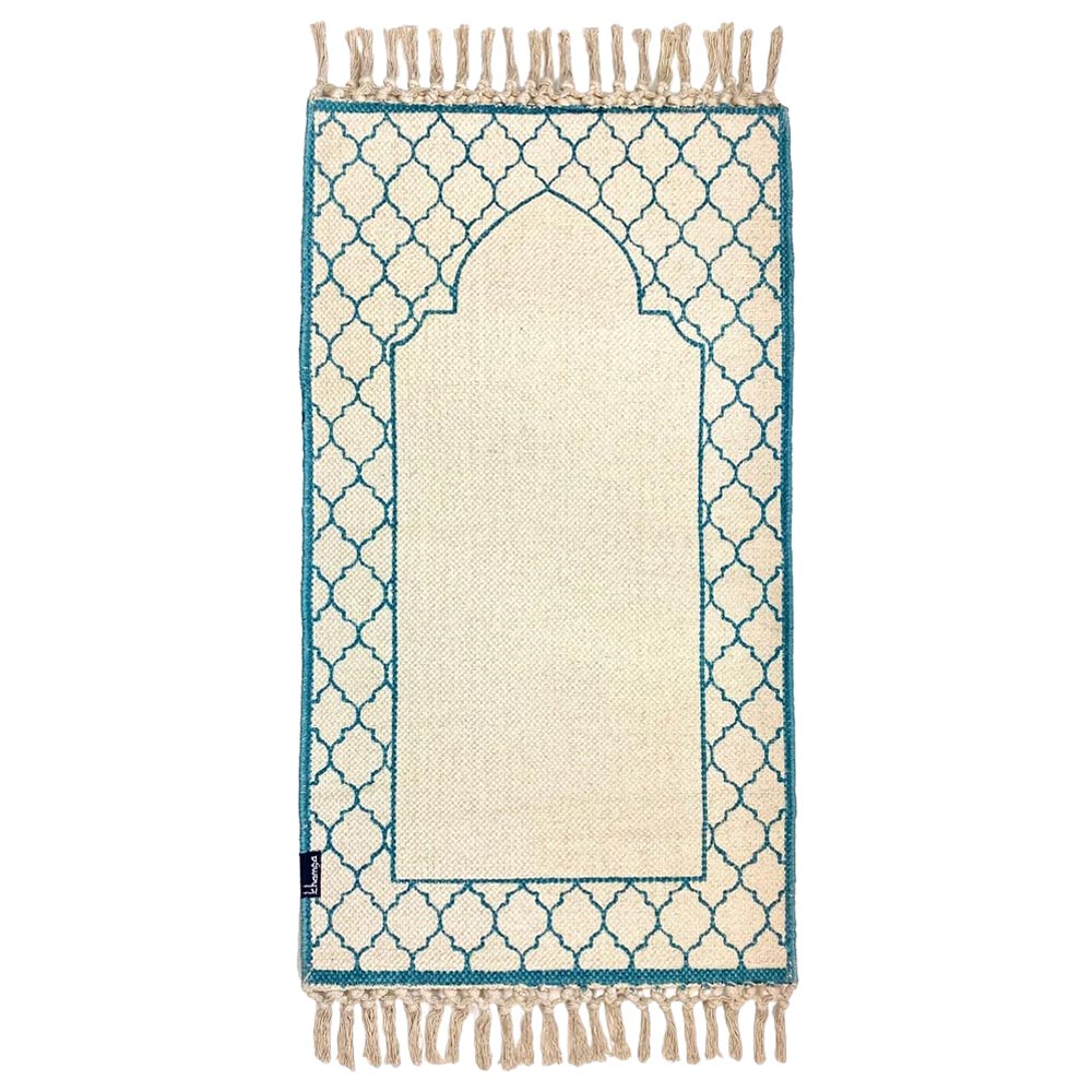 Khamsa - Max Plus Prayer Mat for Adults with added Foam for Comfort Azraq - Blue (65x110 cm)"