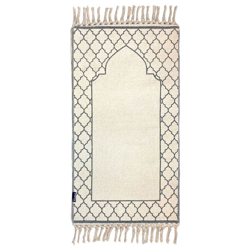 Khamsa - Max Plus Prayer Mat for Adults with added Foam for Comfort Ramadi - Grey (65x110 cm)"