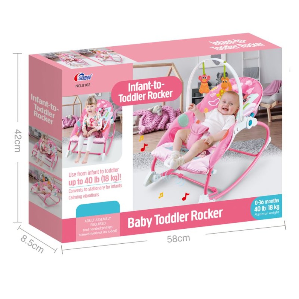 KHS - Music Vibration Baby Rocking Chair - Pink