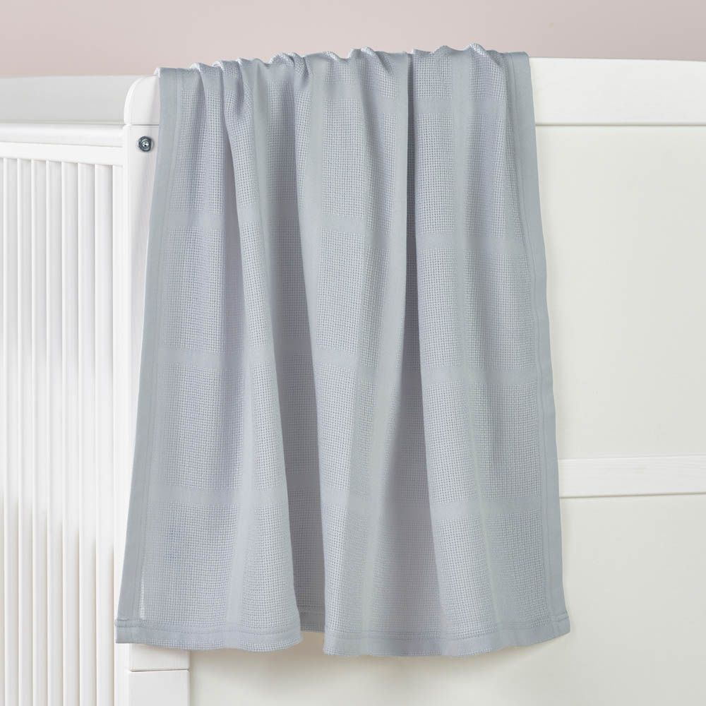 Kinder Valley - Grey Cotton Cellular Blanket