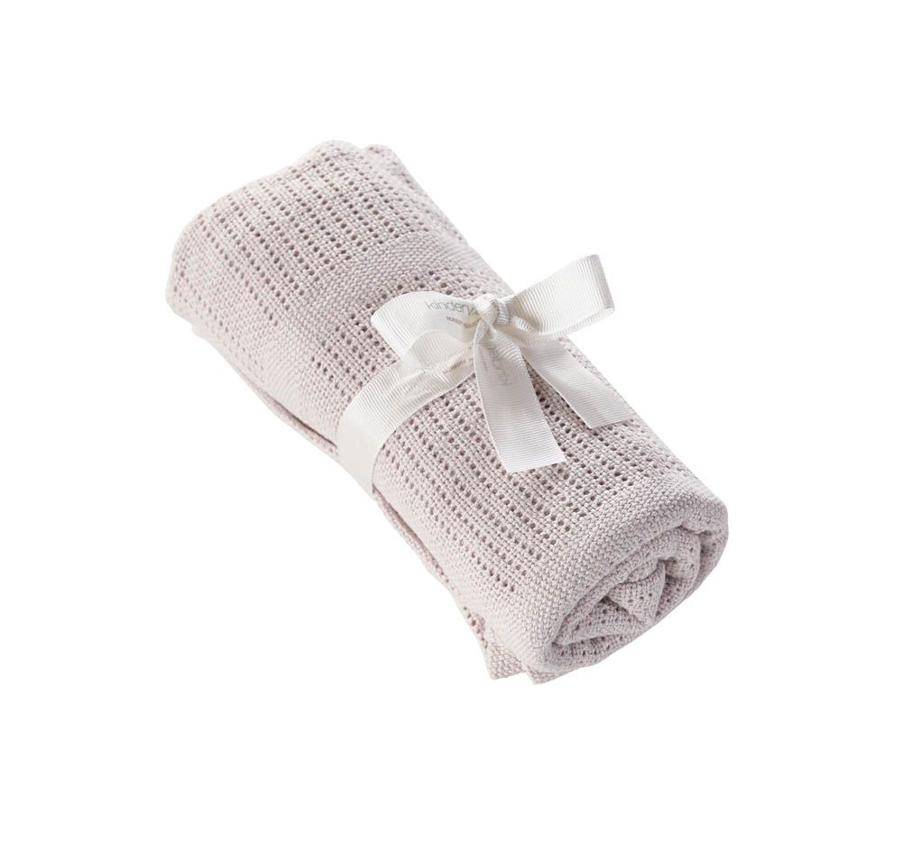 Kinder Valley - Grey Cotton Cellular Blanket
