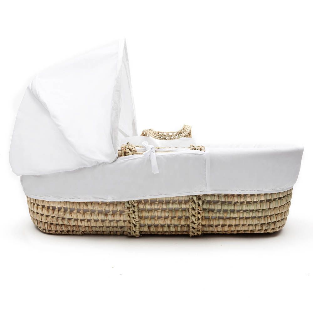 Kinder Valley - White Teddy Wash Day Palm Moses Basket