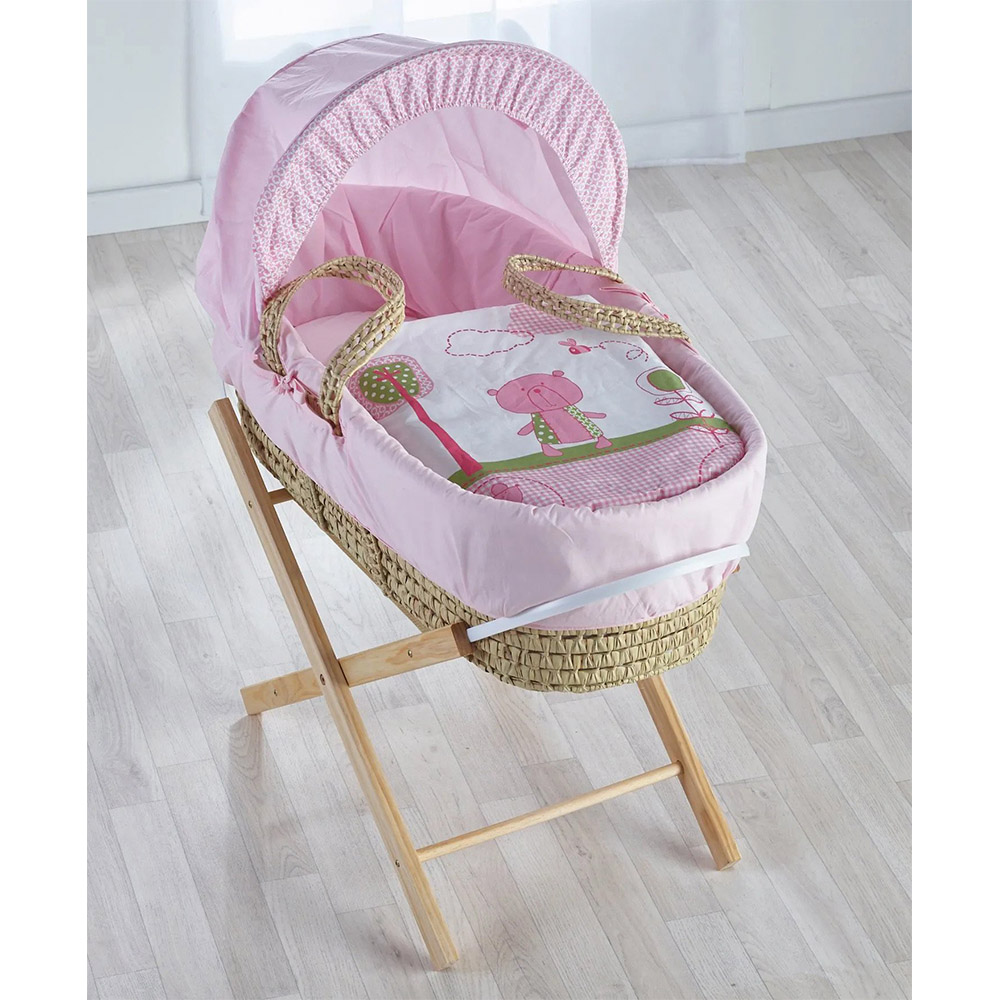 Kinder Valley - Baby Doll BA Pink Palm Moses Basket
