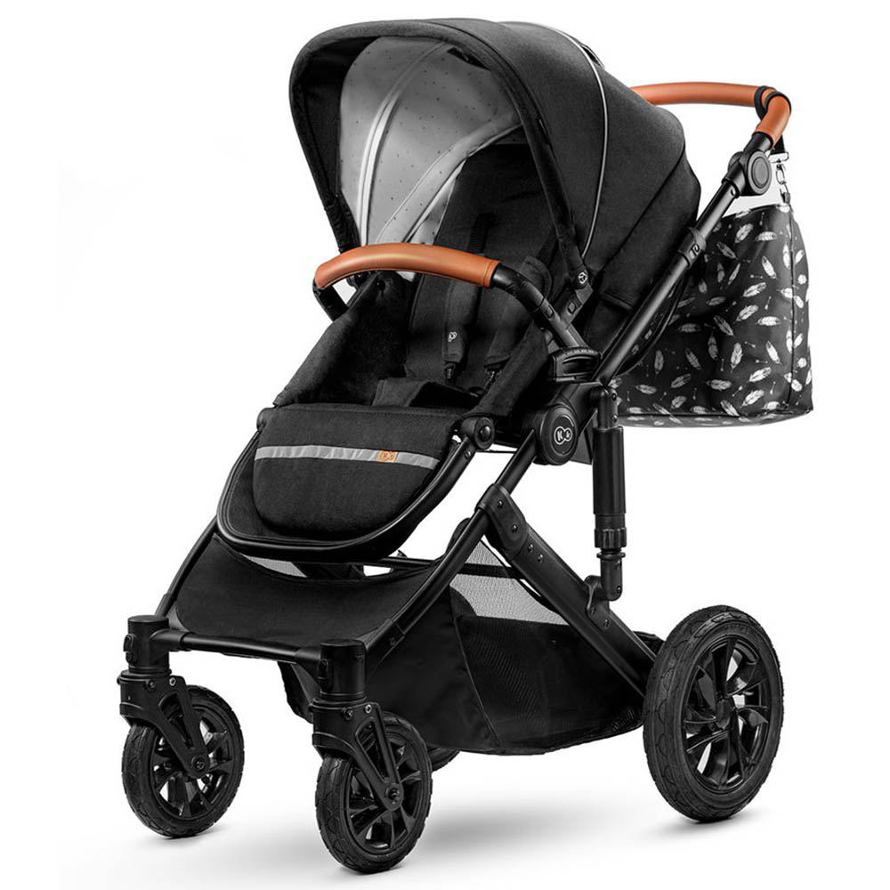 Kinderkraft 3-in-1 Prime 20' Stroller Travel System + Accessories - Black