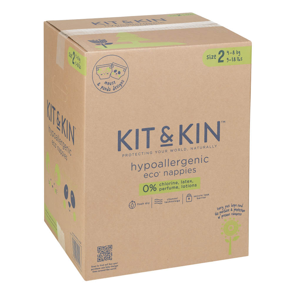 Kit & Kin - Eco Diapers Size 2 - 160 Count (4x40)