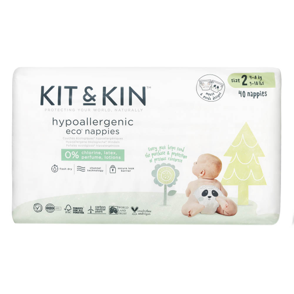 Kit & Kin - Eco Diapers Size 2 - 160 Count (4x40)