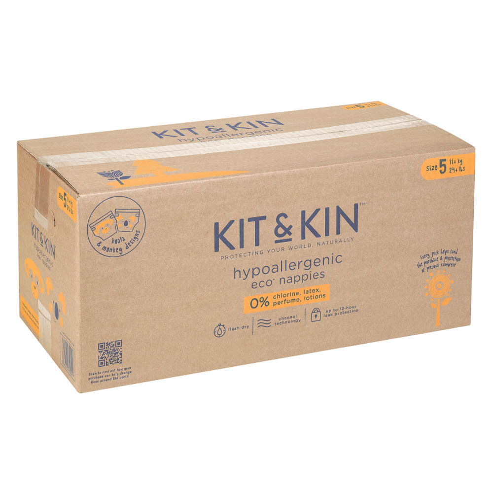 Kit & Kin - Eco Diapers Size 5 11+kg 120pcs Pack Of 4