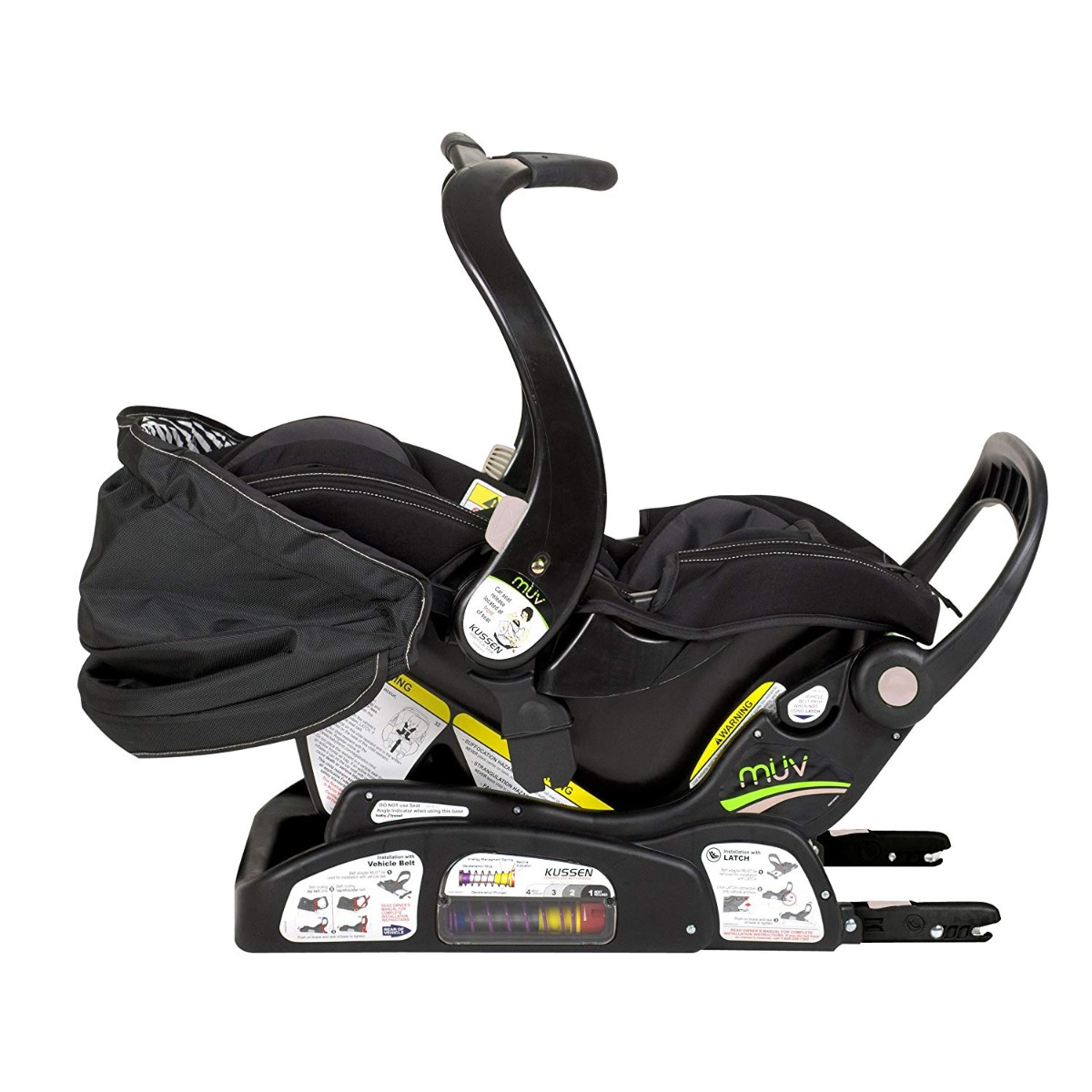 Babytrend Kussen Infant Car Seat - 0+ Months, 5-Point Safety Harness, Adjustable Headrest, EPS Foam, Mystic Black