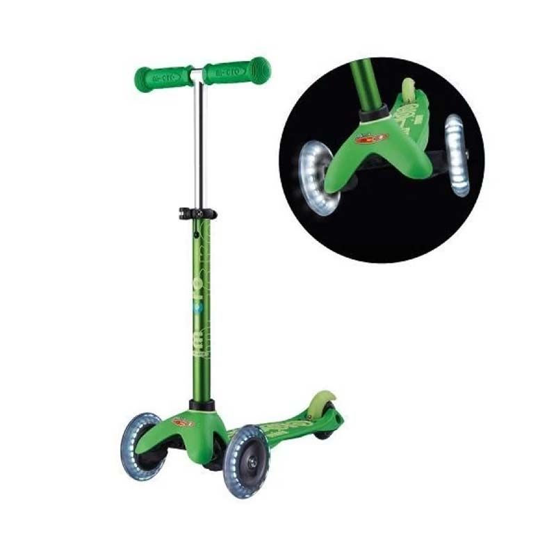 Micro - Mini Deluxe Scooter With LED Wheels - Green