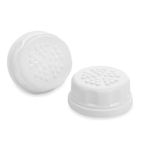 Lifefactory Flat Sippy Caps 2 Pack - White