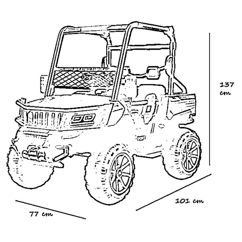 Little Angel - Kids Ride On Off-Road Car - White