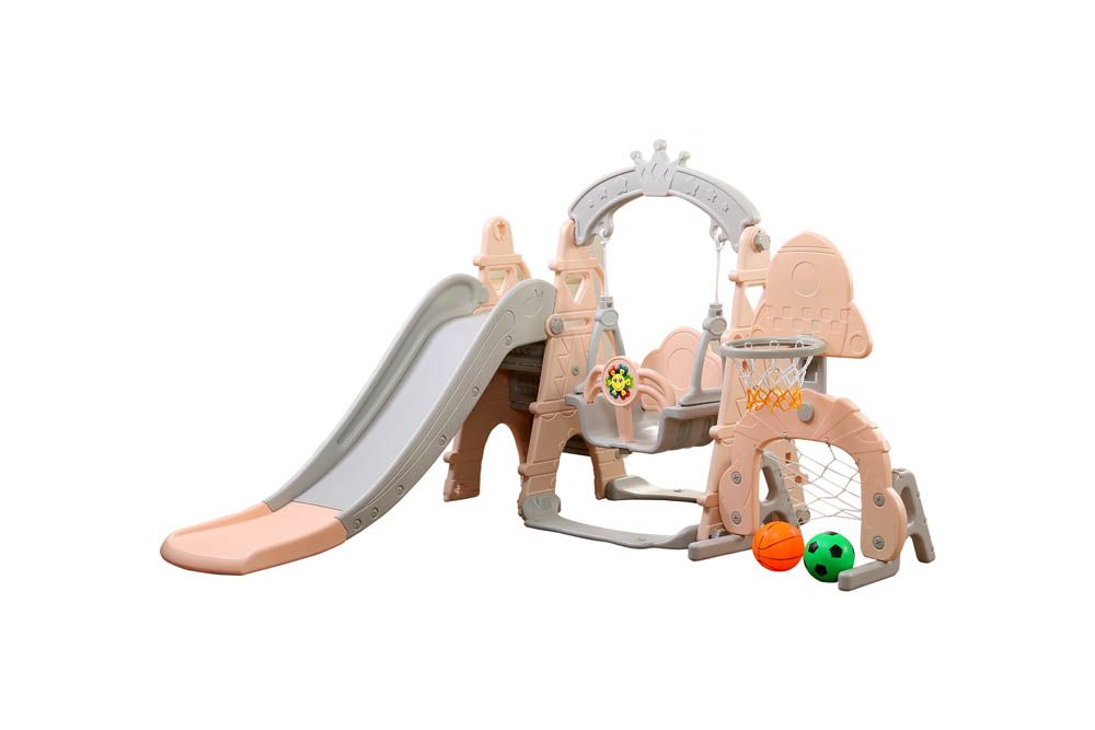 Little Angel - Kids Toys Slide And Swing - Red