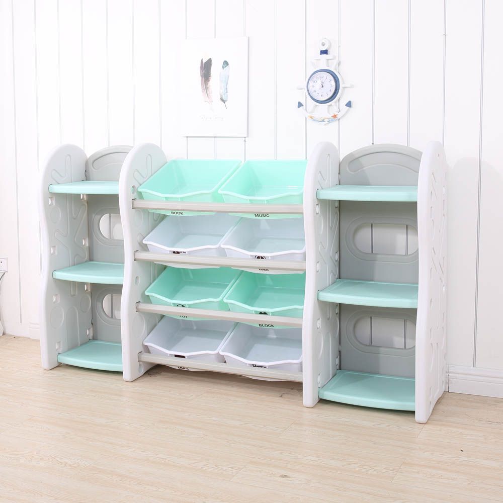 Little Angel - Kids Toys Storage Multipurpose Rack - Green - L-Snj14-Green