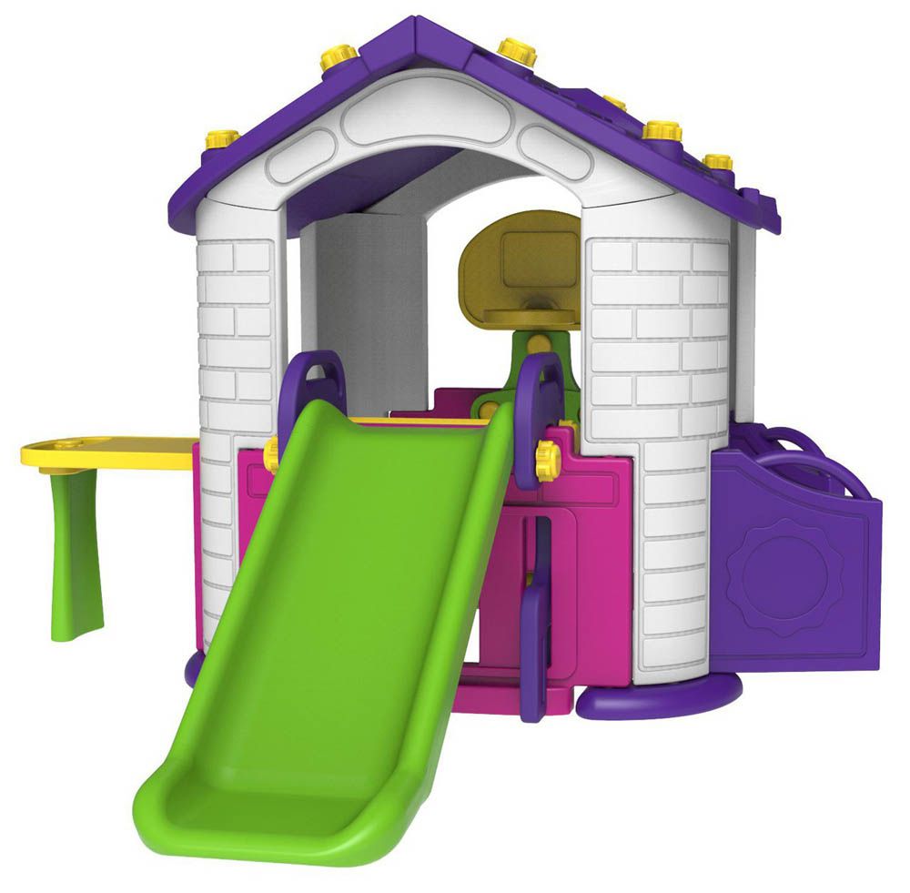 Little Angel - Modular Playhouse With Garden And Slide For Kids