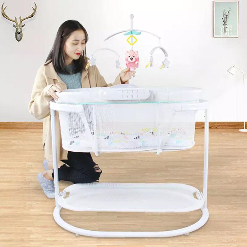 Little Angel - Soothing Motions Bassinet - White