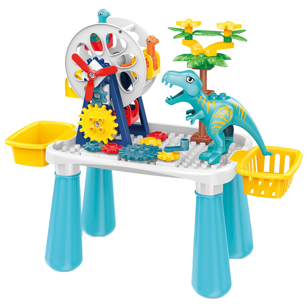 Little Story - DIY Dinosaur Ferris Wheels Blocks Table(52pcs), STEM Series - Multicolor