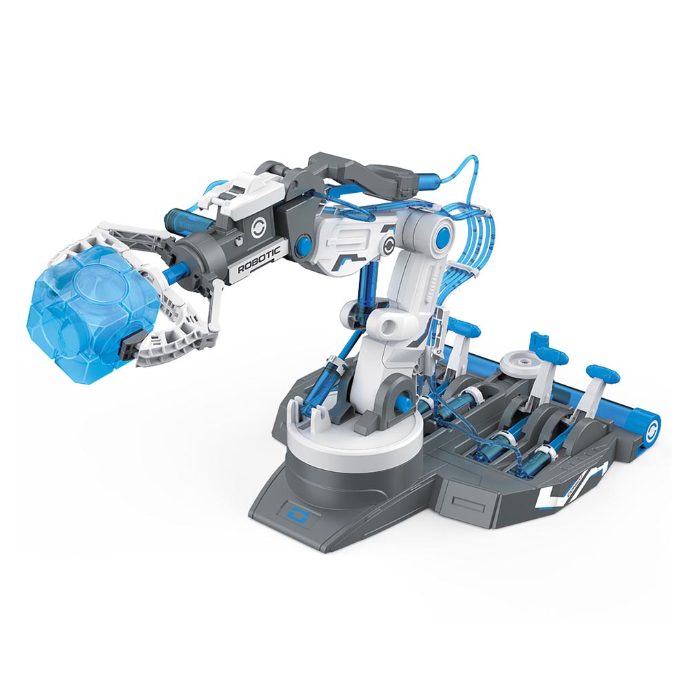 Little Story - DIY Hydraulic Power Principle based 3-IN-1 Mechanical/Robotic Arm Toy (220 Pcs), STEM Series - Grey