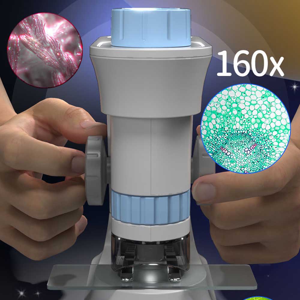 Little Story - Scientific Portable Optical Microscope Toy STEM Series - Blue