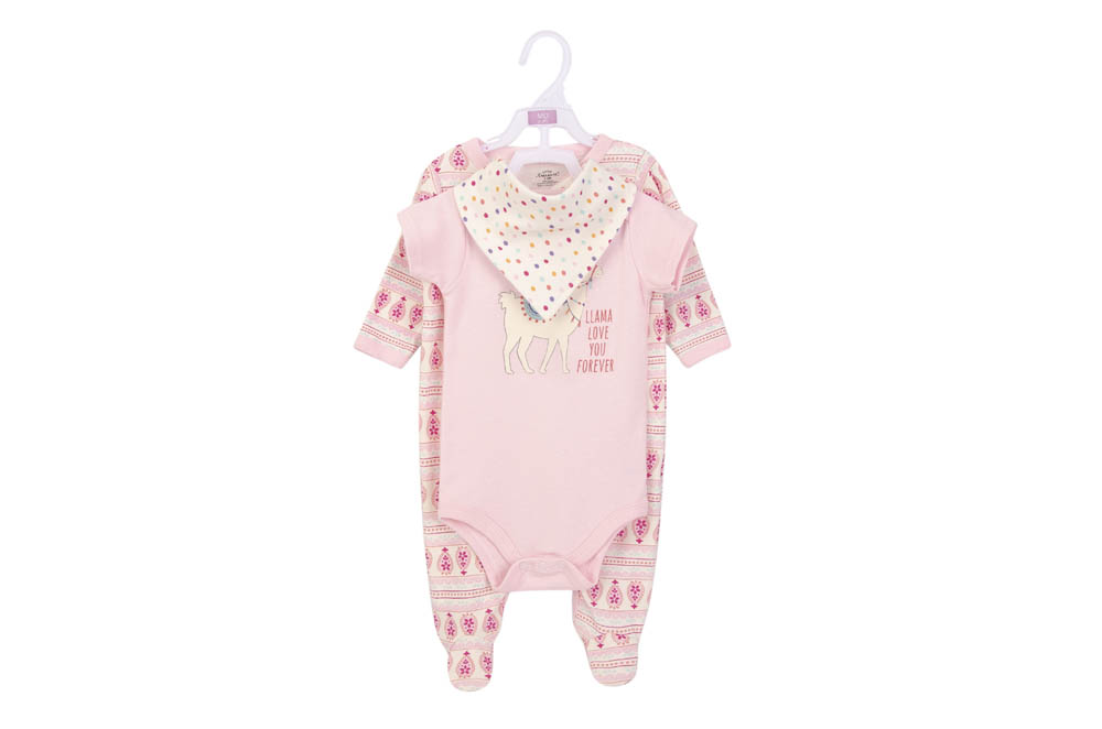 Little Treasure - Layette Set 3pc Alpaca - Pink