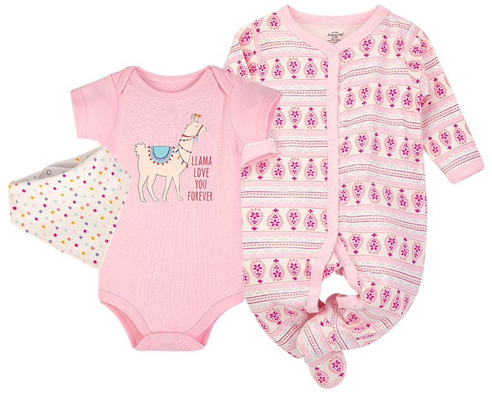 Little Treasure - Layette Set 3pc Alpaca - Pink