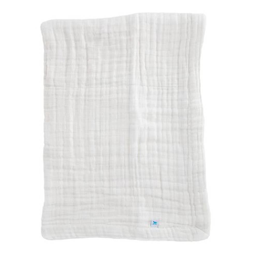 Little Unicorn - Cotton Muslin Baby Blanket - White