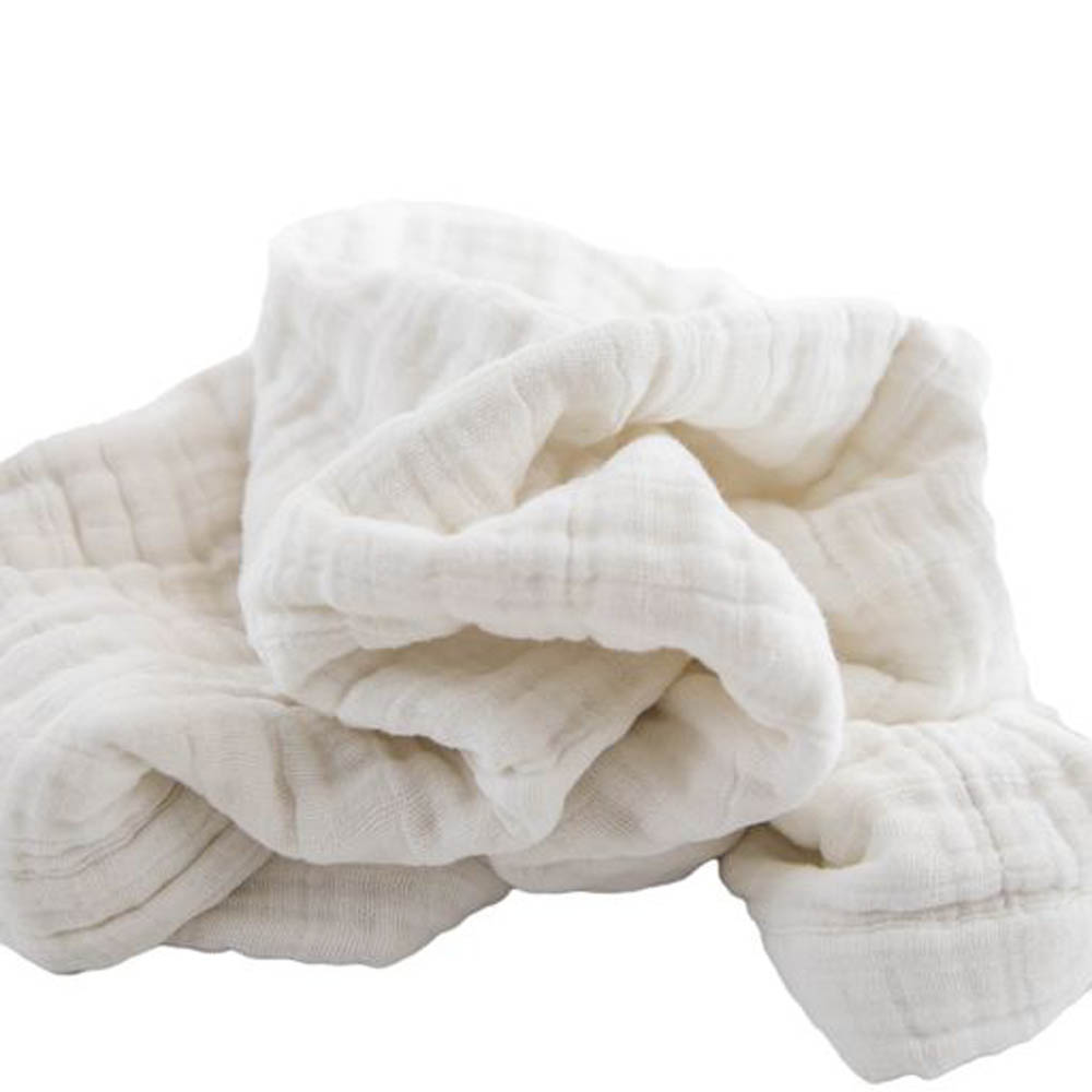 Little Unicorn - Cotton Muslin Baby Blanket - White