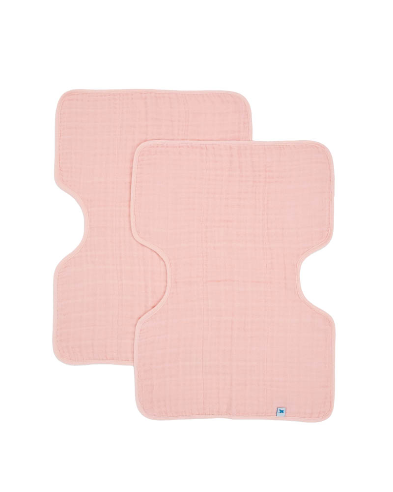 Little Unicorn - Cotton Muslin Burp Cloth 2 Pack - Rose Petal