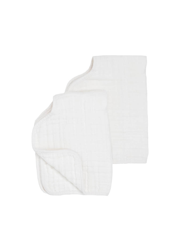 Little Unicorn - Cotton Muslin Burp Cloth 2 Pack - White