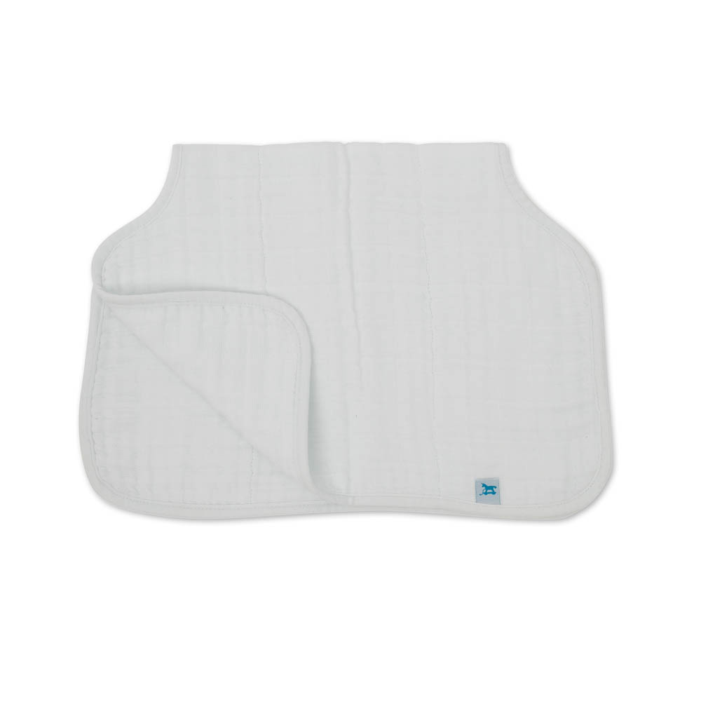 Little Unicorn - Cotton Muslin Burp Cloth - White