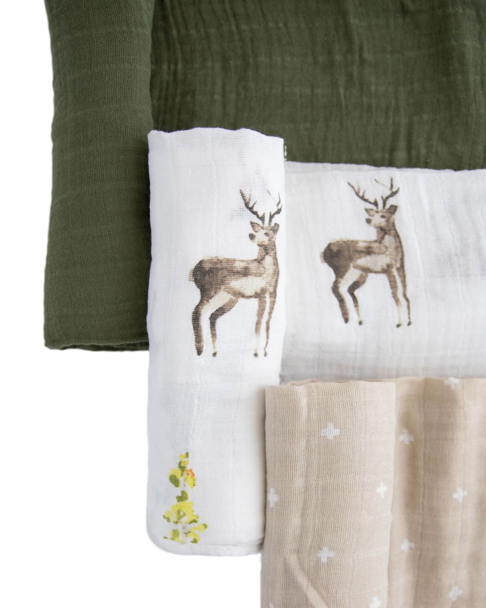 Little Unicorn - Cotton Muslin - Swaddle 3 Pack Set - Oh Deer 2
