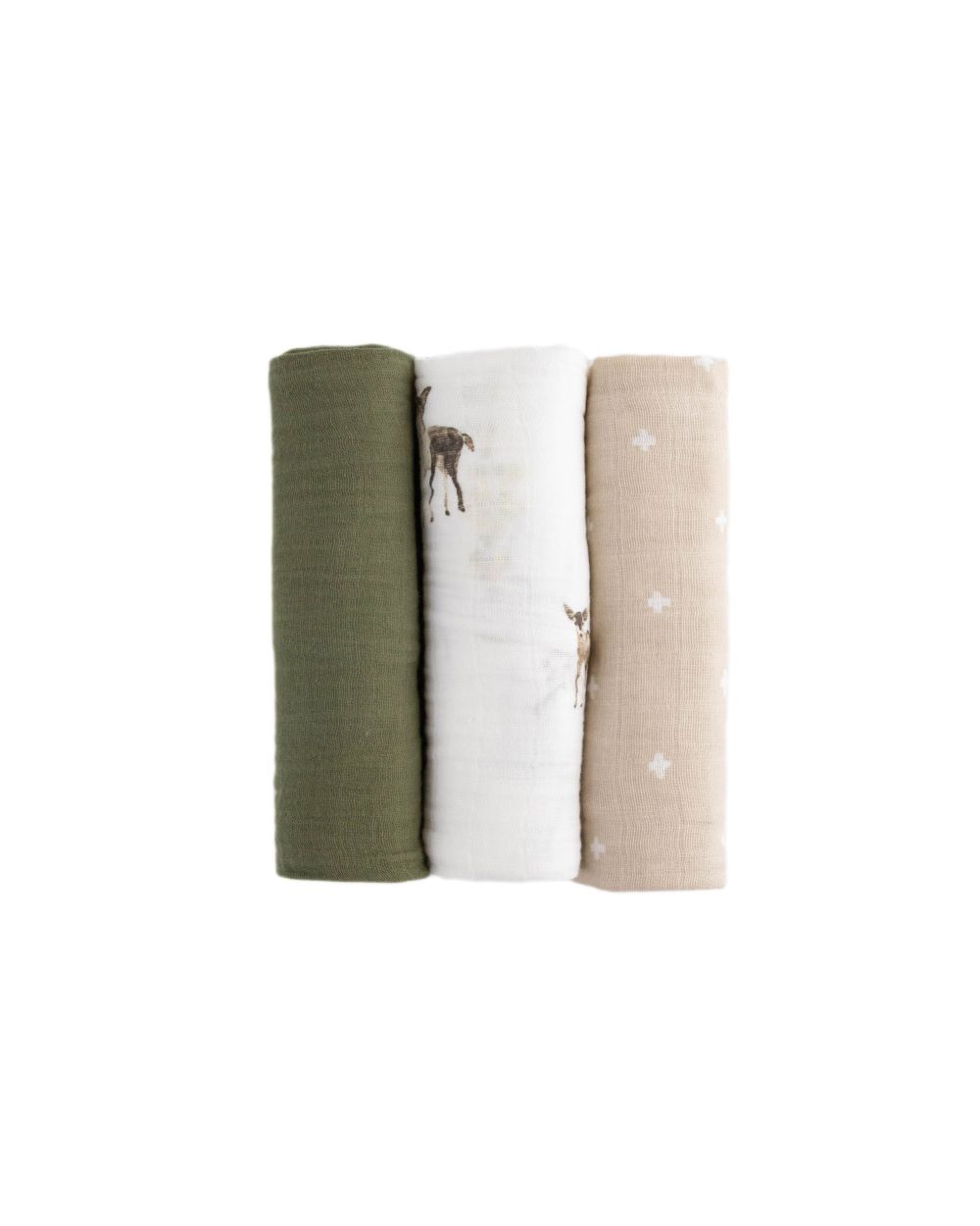 Little Unicorn - Cotton Muslin - Swaddle 3 Pack Set - Oh Deer 2